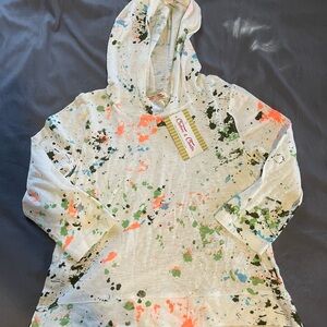💕🔥$7 Girls Cheetah & Chester NWT Colorful Splatter Kids Hoodie Size Small 6/6x